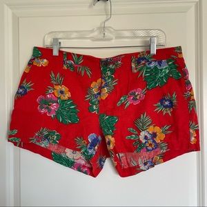 Old Navy floral print linen 3 inch inseam shorts